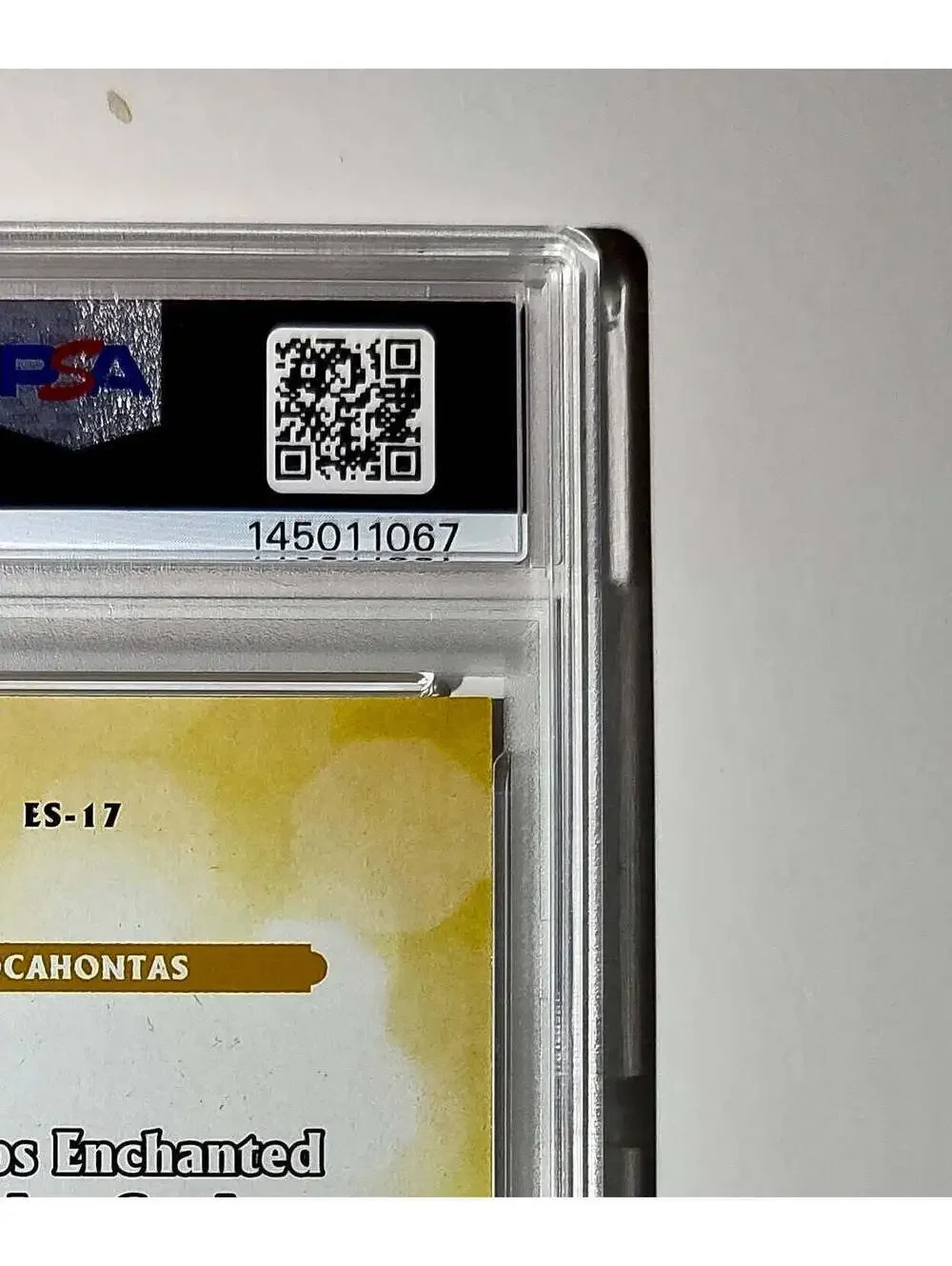 Pocahontas 2025 Topps Disney #ES-17 Enchanted Sticker Card Pocahontas PSA 9